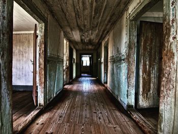 Empty corridor of building