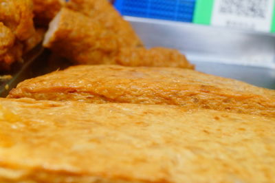 Close-up of bread in plate