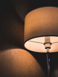 Low angle view of light bulb at home