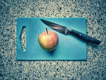 High angle view of fruits on table