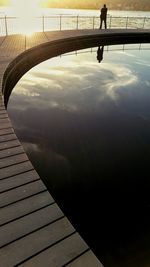 Reflection of people in water