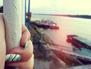 Close-up of cropped hand