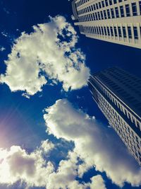 Low angle view of cloudy sky