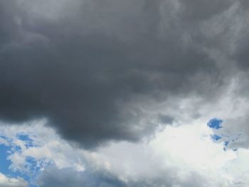 Low angle view of storm clouds in sky