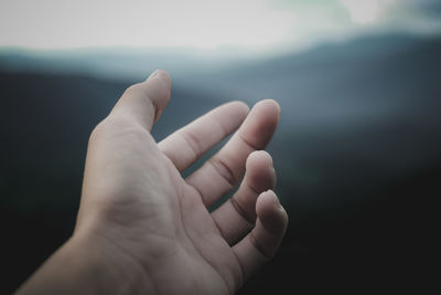 Close-up of human hand