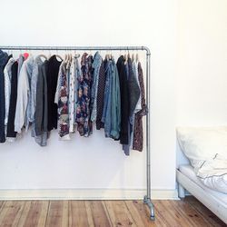 Row of objects on shelf