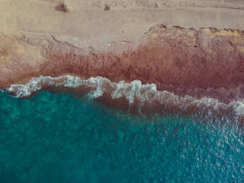 High angle view of beach