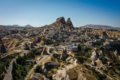 Aerial view of castle against sky