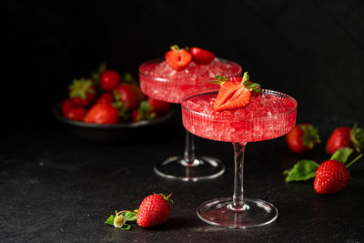 Close-up of dessert on table