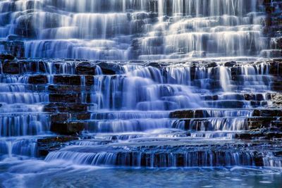 Scenic view of waterfall