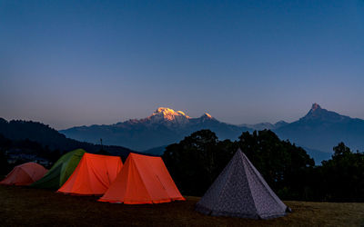 Tent against sky