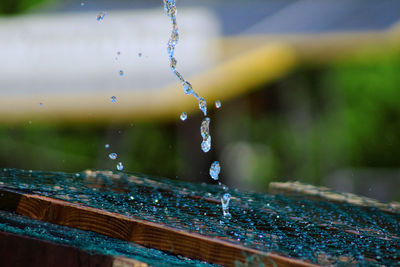 Close-up of raindrops on leaf