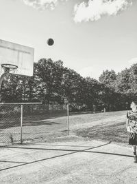 View of basketball hoop against sky