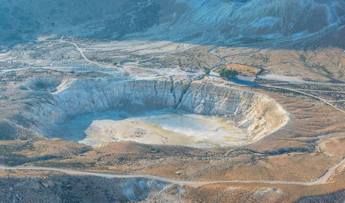 Volcanic crater stefanos in the lakki valley of the island nisyros greece