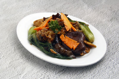 Close-up of food in plate