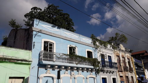 Low angle view of buildings against sky