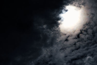 Low angle view of storm clouds in sky