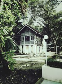 Built structure with trees in background