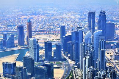 Aerial view of buildings in city