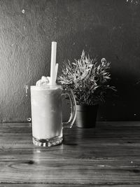 Close-up of drink on table