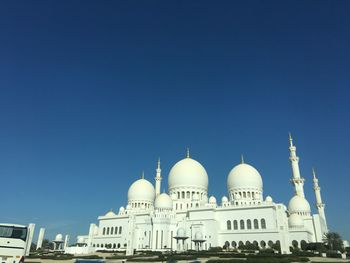 Low angle view of cathedral against blue sky