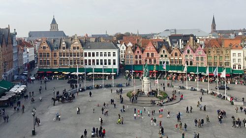 Crowd in a city