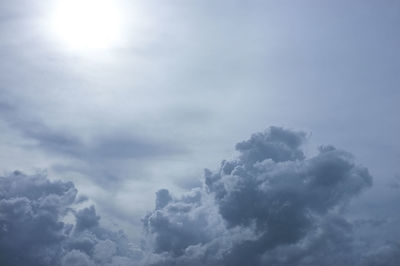 Low angle view of clouds in sky