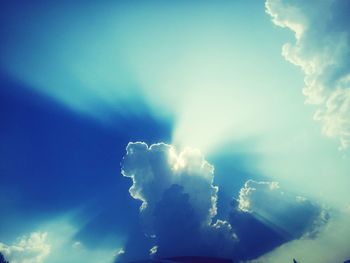 Low angle view of cloudy sky