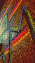 Close-up of multi colored wall