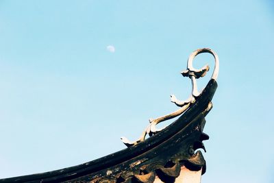 Low angle view of building against clear sky