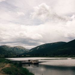 Scenic view of calm lake