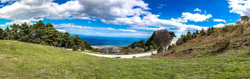 Panoramic view of landscape against sky