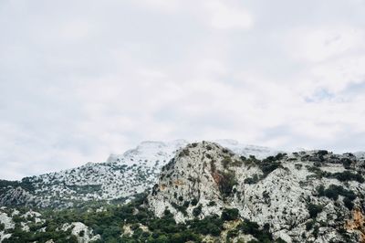 Low angle view of mountain against sky