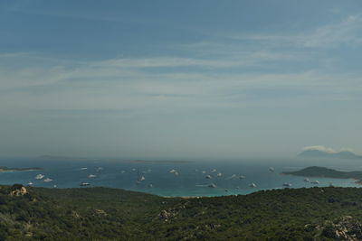 Yachts in the porto cervo's gulf