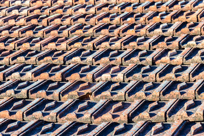 Full frame shot of roof tiles