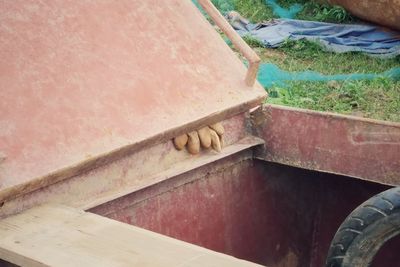 Low section of man in swimming pool