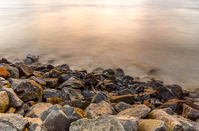 Pebbles on beach