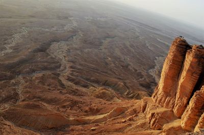 High angle view of a land