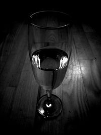 Close-up of wineglass on table