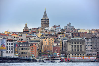 View of buildings against sky in city