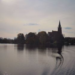 Reflection of built structures in water