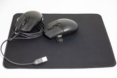 Close-up of computer keyboard on table