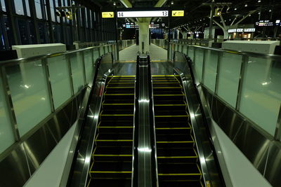 View of escalator