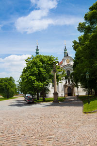 View of building against cloudy sky