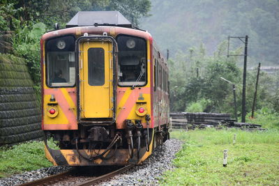 Train on railroad track