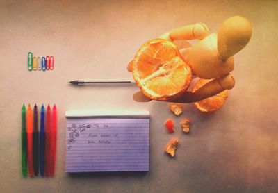 Close-up of food on table