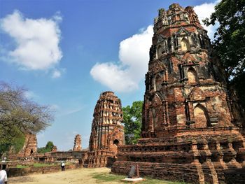 Old temple building against sky