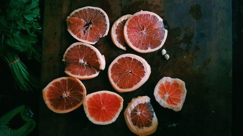 Close-up of fruits on table