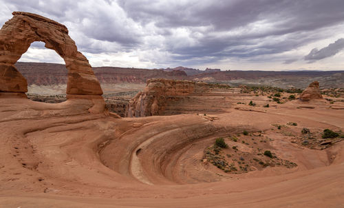 Scenic view of desert against sky