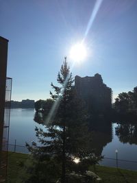 Scenic view of calm lake against sky